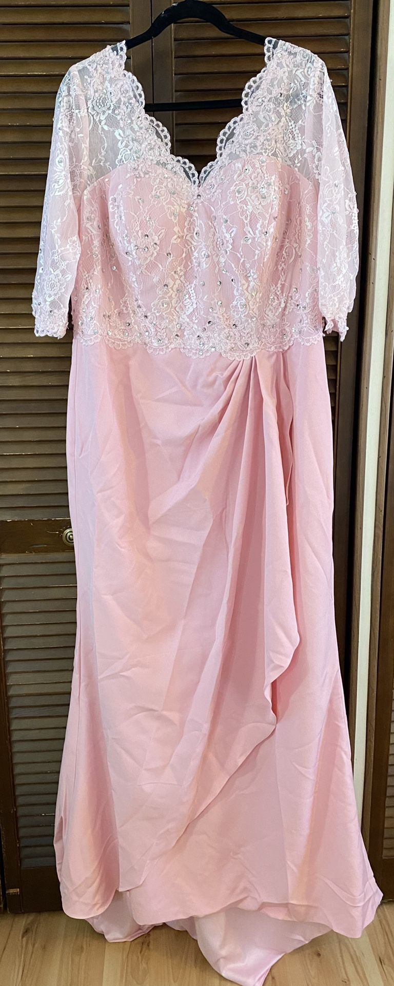 Size 18 New Pink Mother Of Bride Dress With Train