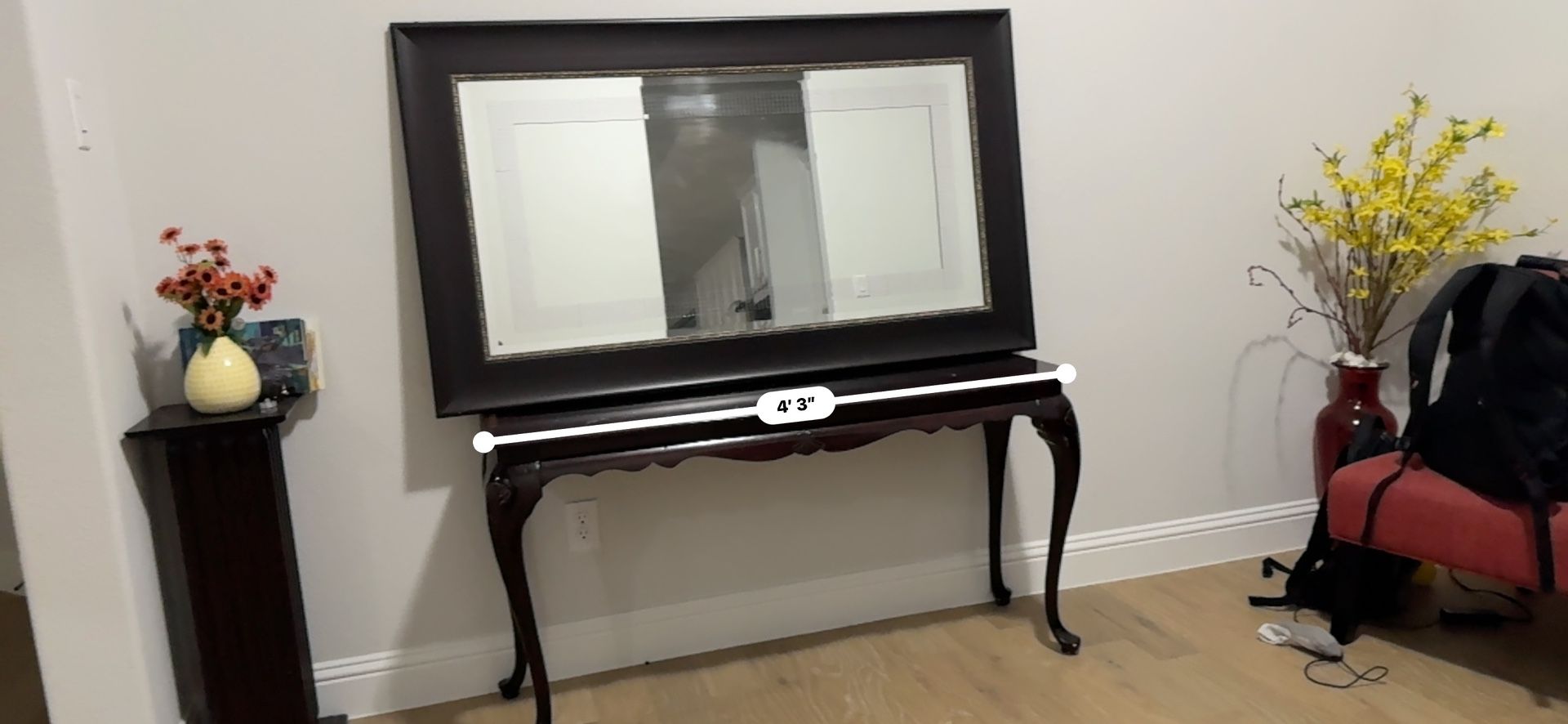 Console Table With Large Mirror 