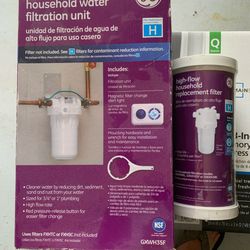 High Flow household water filter with extra cartridge