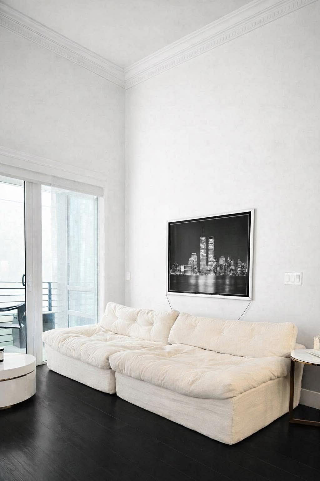 Teddy Cloud sleeper Sofa 108 Inch Deep, Comfortable and Cozy Oversized , Modular Sectional , couch , Color white