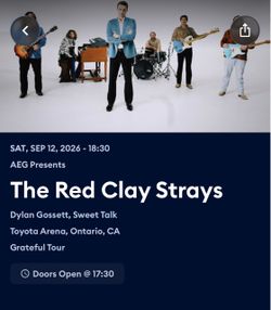 The Red Clay Strays Concert Ticket (1)