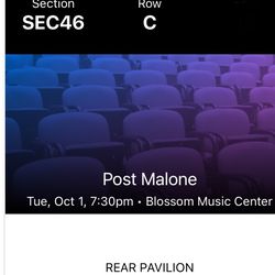 Post Malone Tickets Oct 1st.