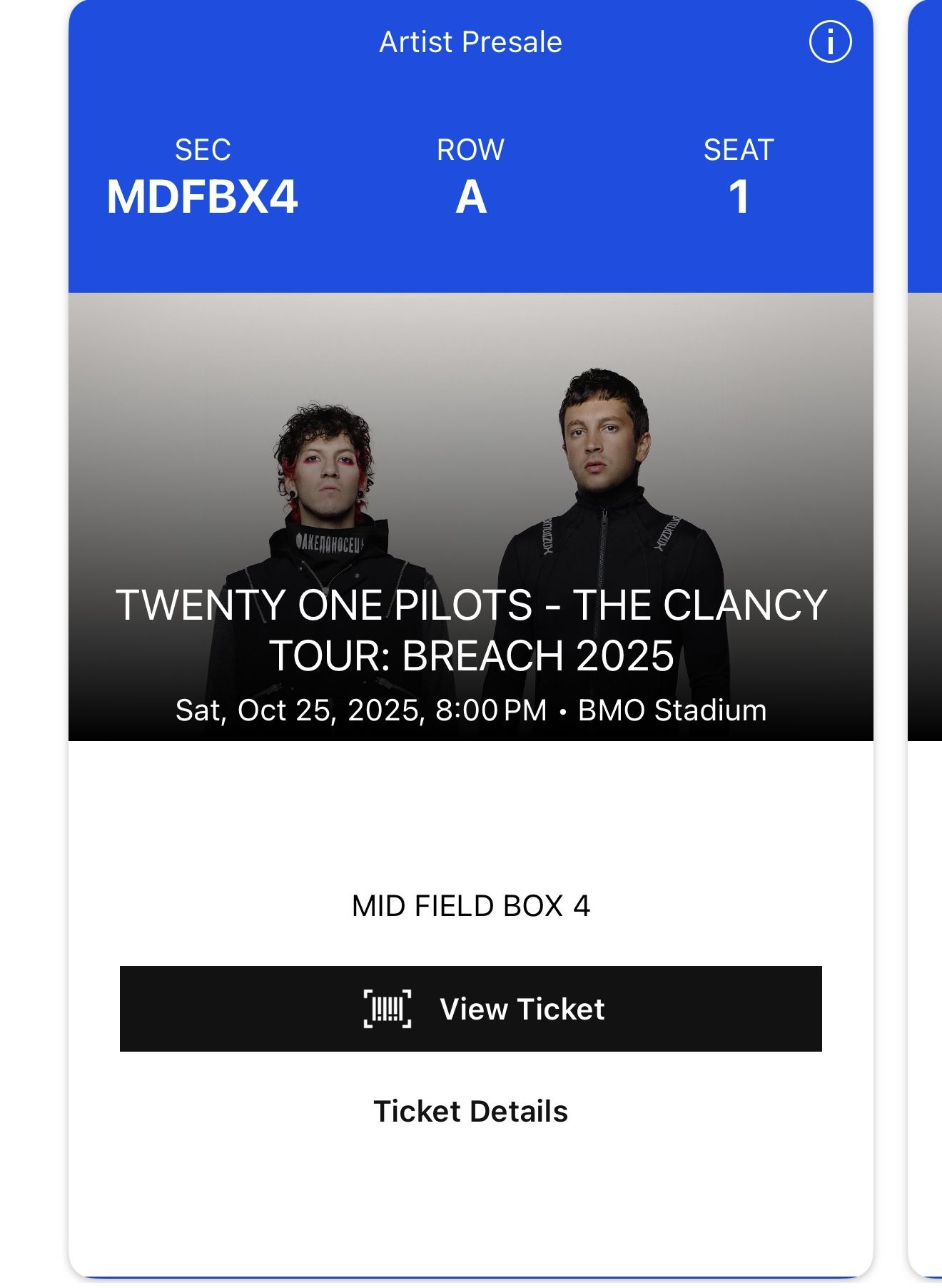Twenty One Pilots @BMO Stadium N1 (10/25)