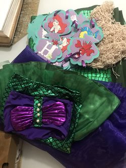 Little Mermaid Costume w/Bday Accessories