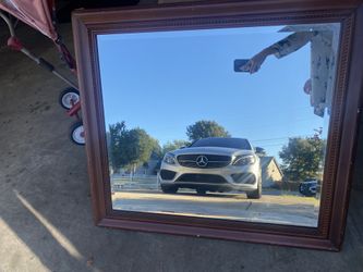 Original Wood 38” Wide 34” Tall Mirror 