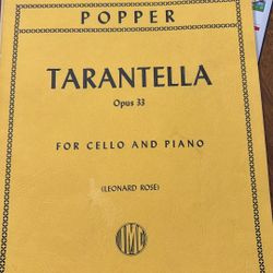 Tarantella opus 33 by Popper  cello