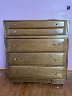 Joerns Bros. Furniture Tall Wood Antique Dresser