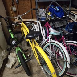 Blue, Yellow And Pink Bike Available 