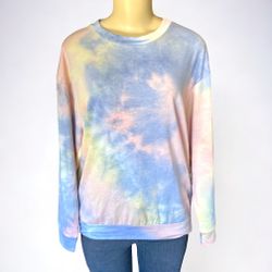 Chris & Carol Colorful Cloud Soft Tie Dye Boho Crewneck Sweatshirt Size Medium