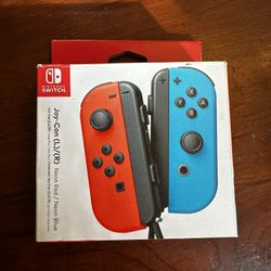 Nintendo Switch Joy Con L/R Neon Red / Neon Blue Controls New