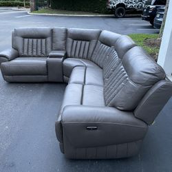🛋️ Sectional Couch/Sofa - 2 Recliners - Gray - Perazzi - Delivery Available 🚛