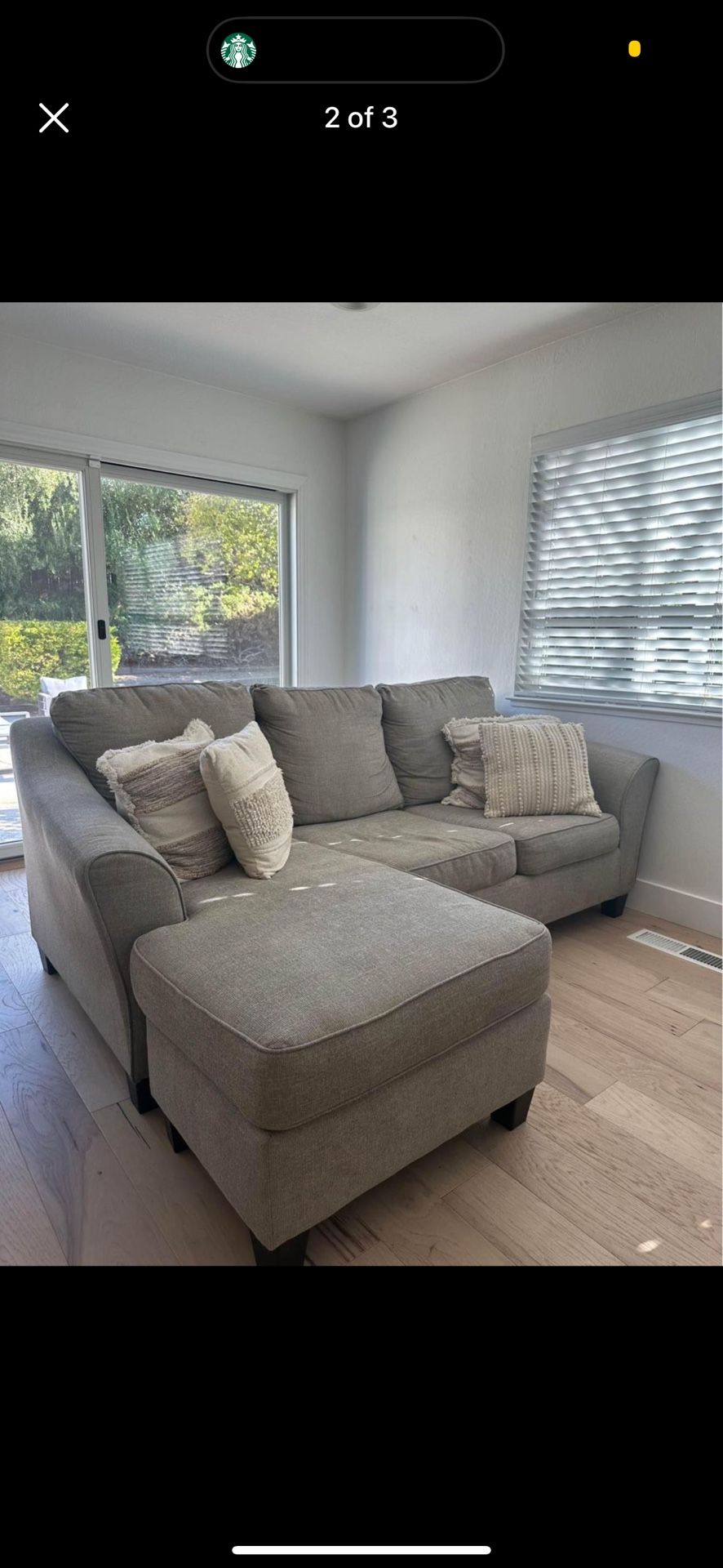 Couch with Pull Out Bed and Movable Chaise