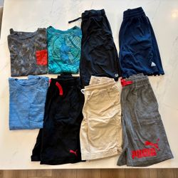 KIDS / BOYS CLOTHES LOT - shirts & shorts, size Medium 8-10 & 10-12 - ALL FOR $5