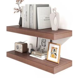 Set Of 2 Deep Floating Shelves for Wall