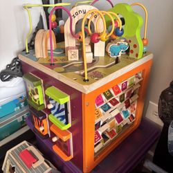 Baby Toy Wooden Activity Cube