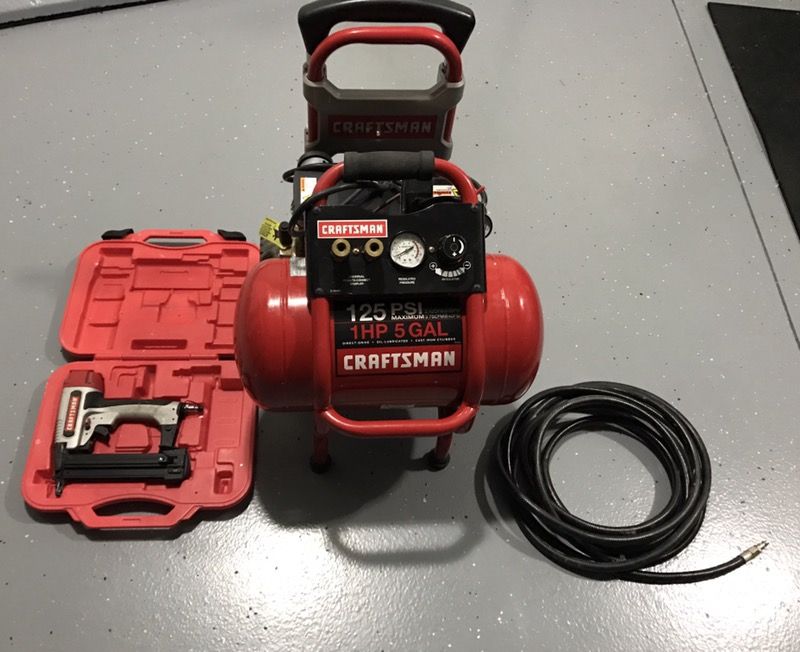 Air Compressor & Staple Gun