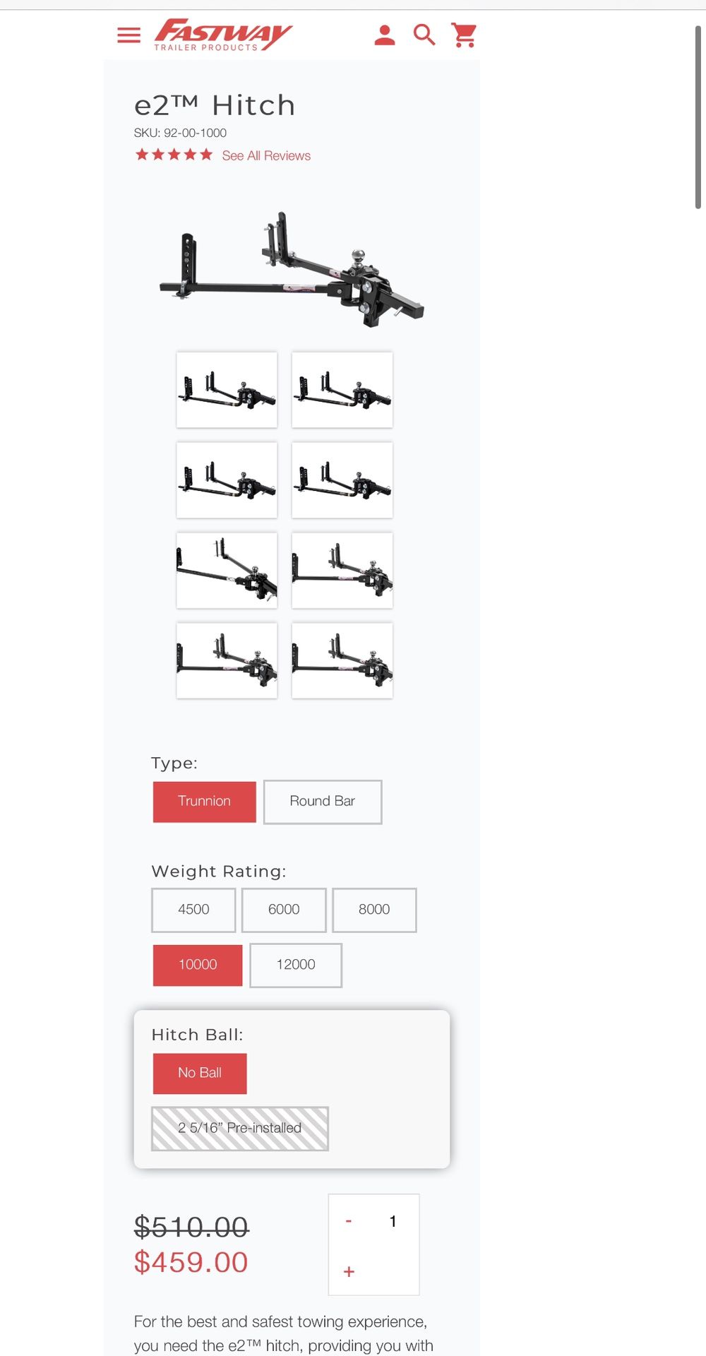 Fastway E2 Sway Bar hitch. for Sale in Seattle, WA OfferUp