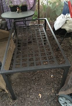 Nice large table with glass on top