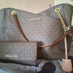 Micheal Kor Large Bag And Wallet