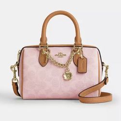 COACH POWDER PINK MINI ROWAN