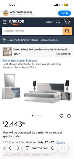 King size bed full ser