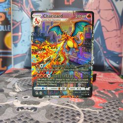 Charizard Crimson Blaze Street Burner Full Art Holo Custom Made