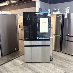 🔥SAMSUNG BESPOKE FAMILY HUB STAINLESS STEEL & CHARCOAL REFRIGERATOR COUNTER DEPTH 🔥