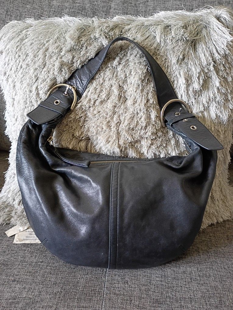 Vintage Coach Black Leather Ergo Hobo Shoulder Bag