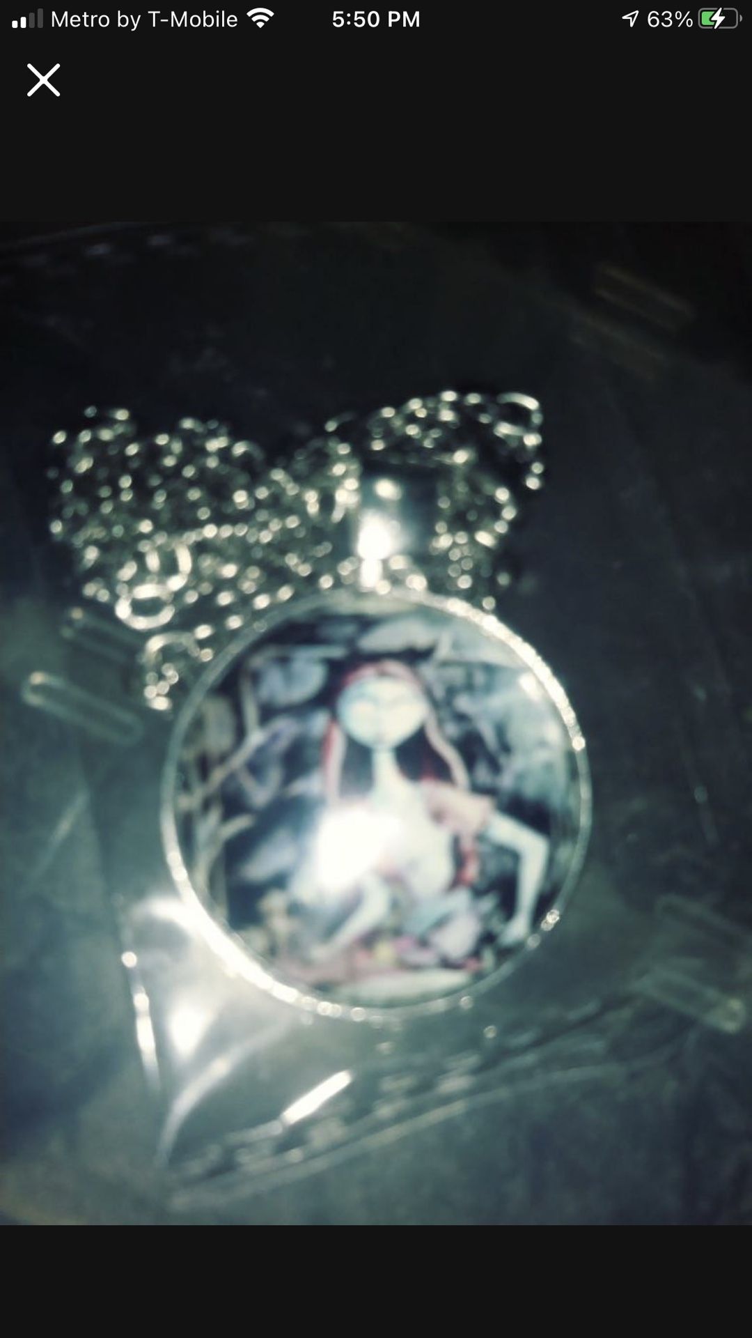Nightmare Before Christmas Tibetan Silver Necklace .. Sally