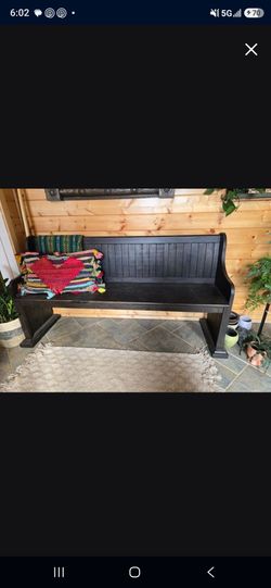 farmstyle wooden bench