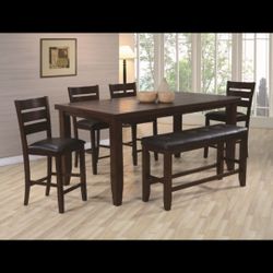 BARDSTOWN Counter Height Table with Bench and