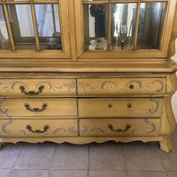 Antique Curio Cabinet with Glass
