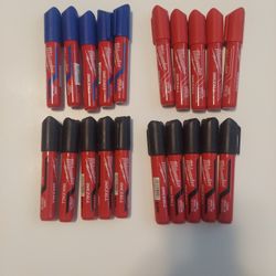 Milwaukee Large Chisel Tip Markers Lot Of 20 New
