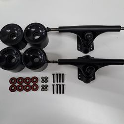 $45 (Cash Only) Blank Skateboard Inverted Longboard Trucks, 70mm Wheels, Bearings and Hardware. Price is FIRM. 