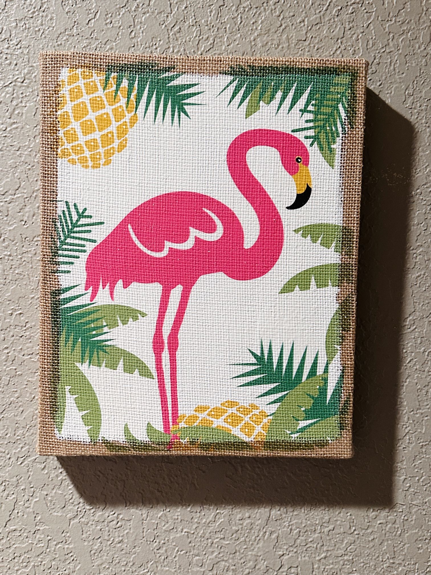Tropical Flamingo Canvas Print – 10” x 12”