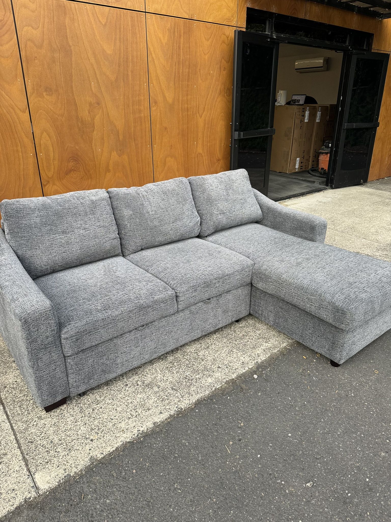 Coddle Aria Fabric Sleeper Sofa with Chaise