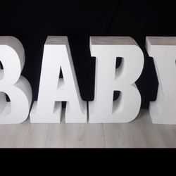 Large B.A.B.Y Foam Letters 