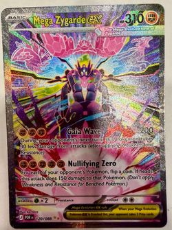 Mega Zygarde EX 310HP Full Art Holo 120/088 Ultra Rare Rainbow Pokémon Card