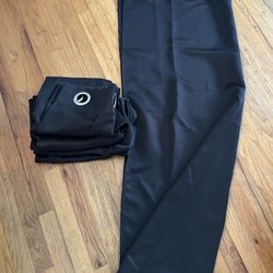 Black out Curtains 63" four panels black 
