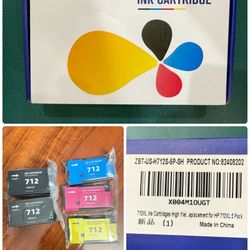 712XL 712 Ink Cartridges High Yield Replacement