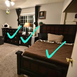 3 Piece Real Wood Bedroom Set