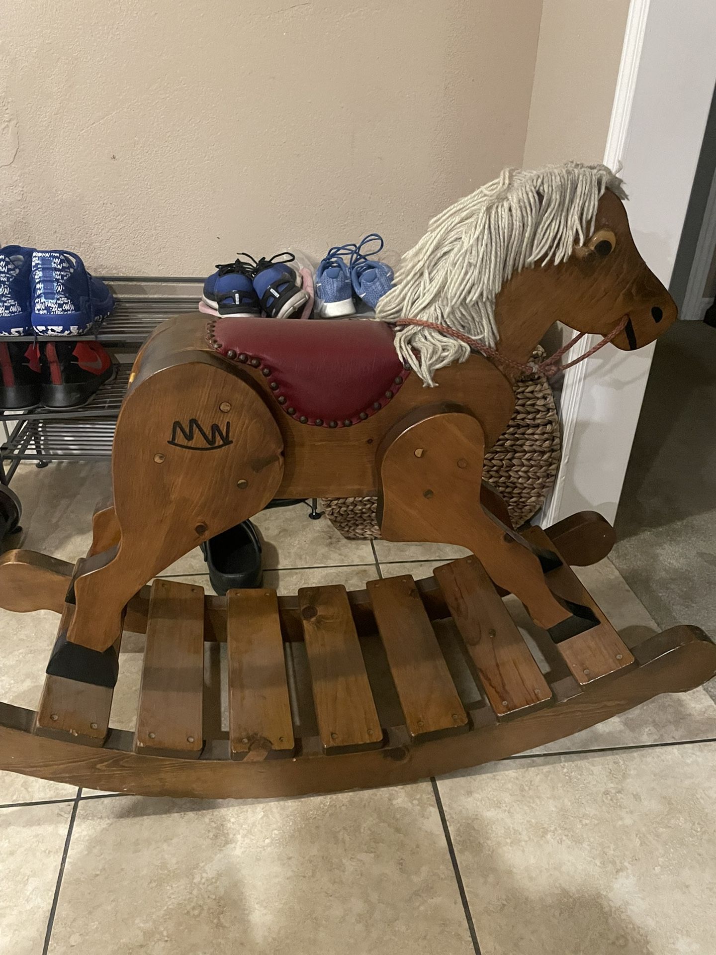 Kids wooden rocking horse,New Products : American Fashion Style Bags On Sale