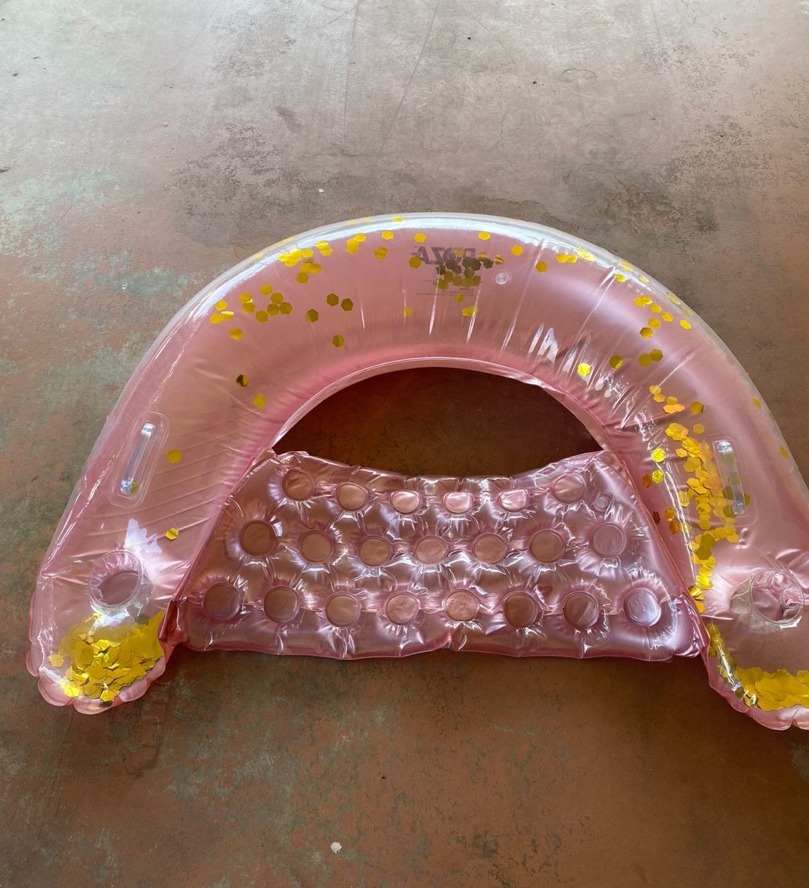 Pink and Gold Inflatable Pool Chair