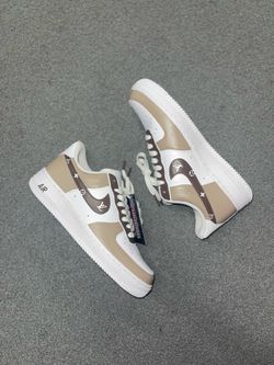 Tan & Brown LV Custom AF1s