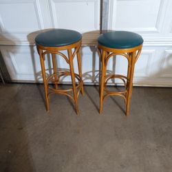 Rattan Bar Stools 29 " High 