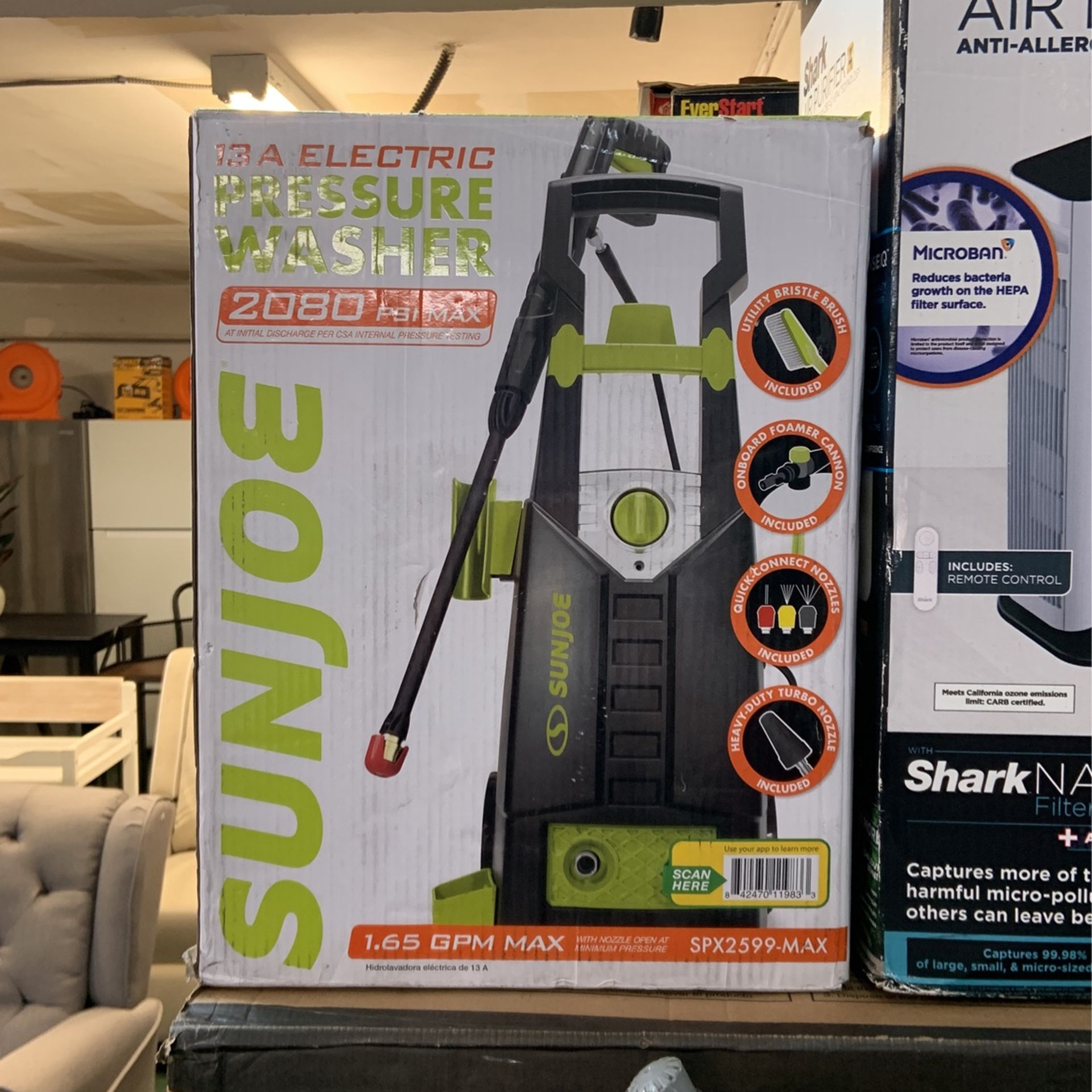Sun Joe 2080 MAX PSI 1.65 GPM 13 Amp Cold Water Electric Pressure Washer