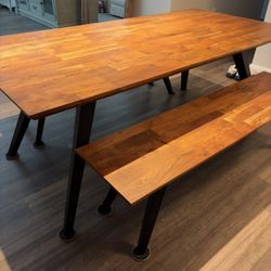 ✨Moving Sale: Haverty’s Dining Table W/Benches 