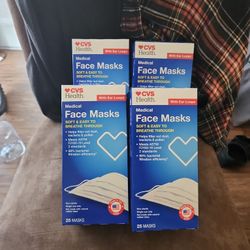 4 Boxes Face Masks..( 25 Masks Each Box )