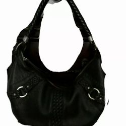 Brighton black leather hobo purse