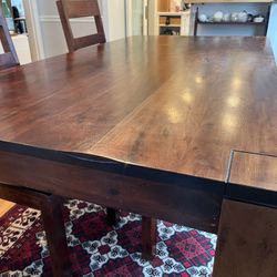 World Market Napa solid wood dining set with 4 chairs + matching coffee table